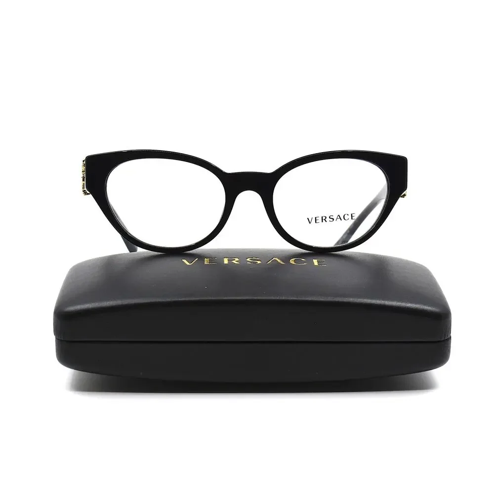 NEW VERSACE VE3282 GB1 BLACK WOMEN AUTHENTIC EYEGLASSES FRAME